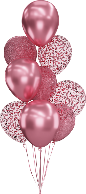 Pink Glitter Balloons